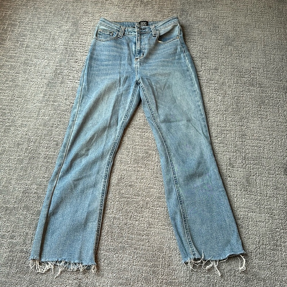 High rise cropped jeans